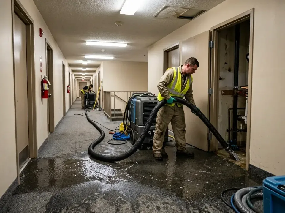 multi-unit-apartment-hallway-f-005 — frequently asked questions, Emergency Burst Pipe Water Extraction & Removal in Trowbrid…